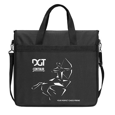 black travel bag pegasus logo in white top handle